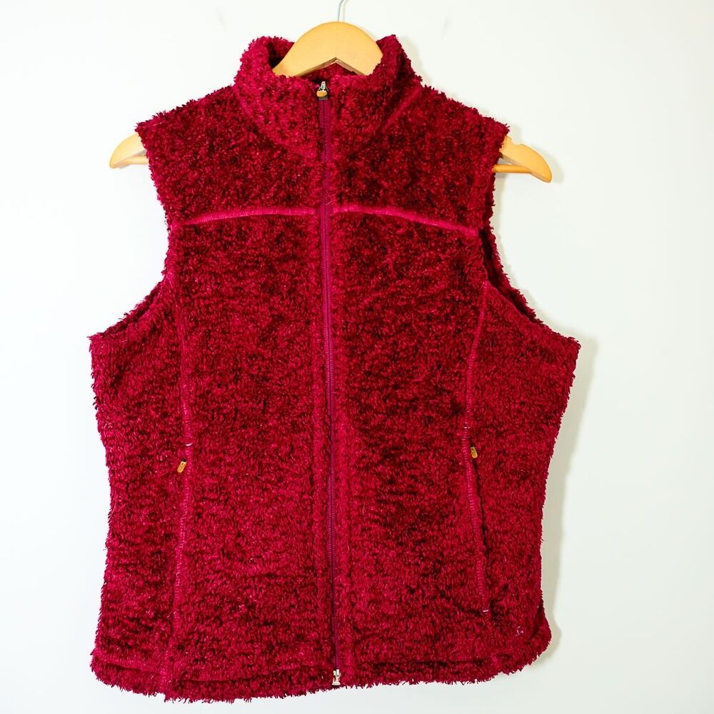 L.L. Bean Vest Fuzzy red M O BVA2